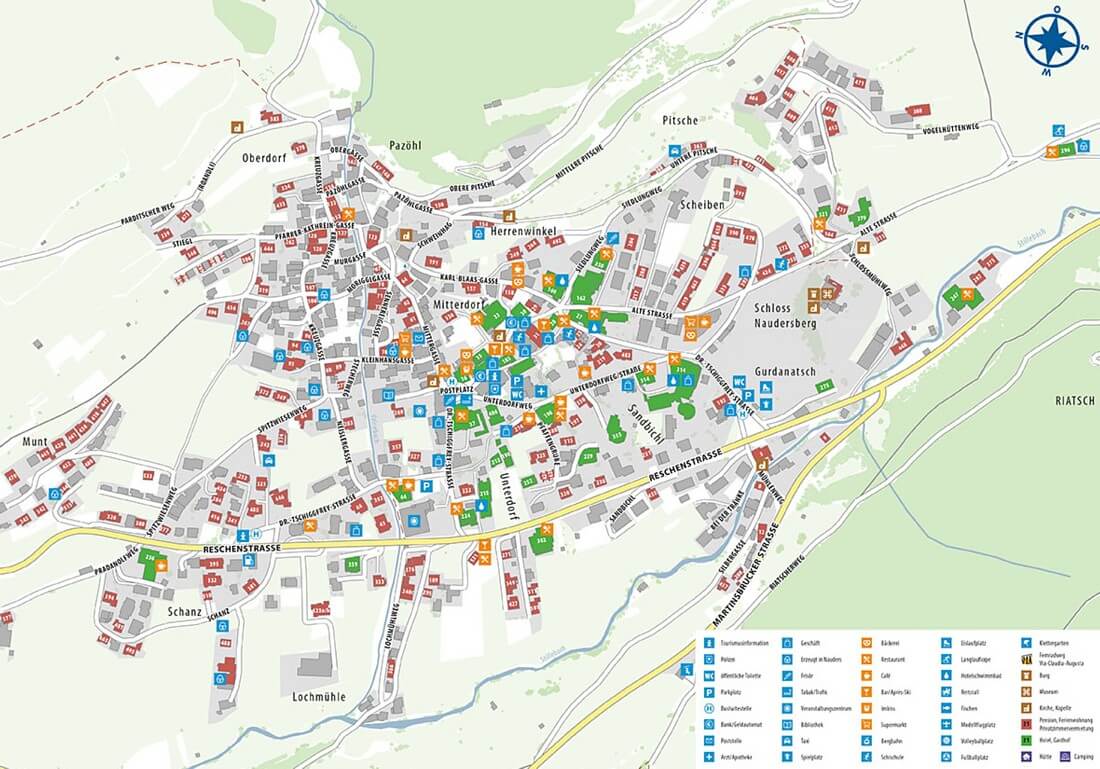 Nauders village map
